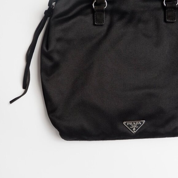 Authentic Preowned Prada Black Satin Small Handbag - Picture 5 of 10
